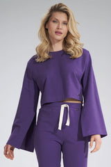 Sweatshirt M774 – Figl, Violet – Sweatshirt – image 2