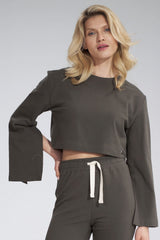 Sweatshirt M774 – Figl, Olive – Sweatshirt – image 3