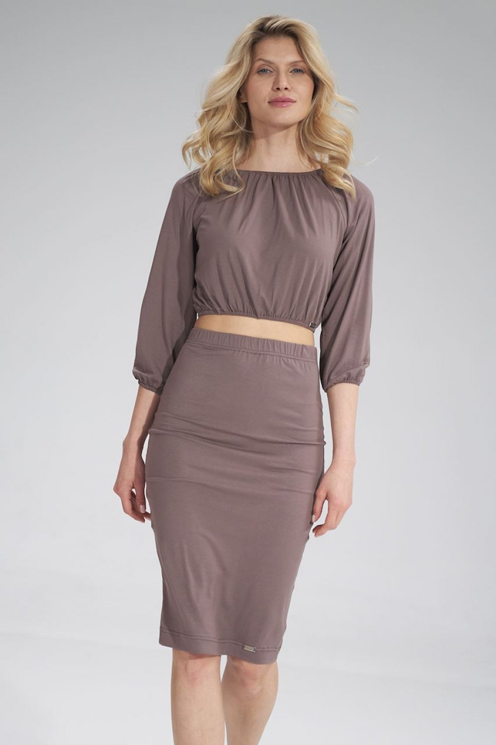 Blouse M781 – Figl, Brown – Blouse – image 8