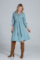 Day Dress M838 – Figl, Green – Day Dress – image 3