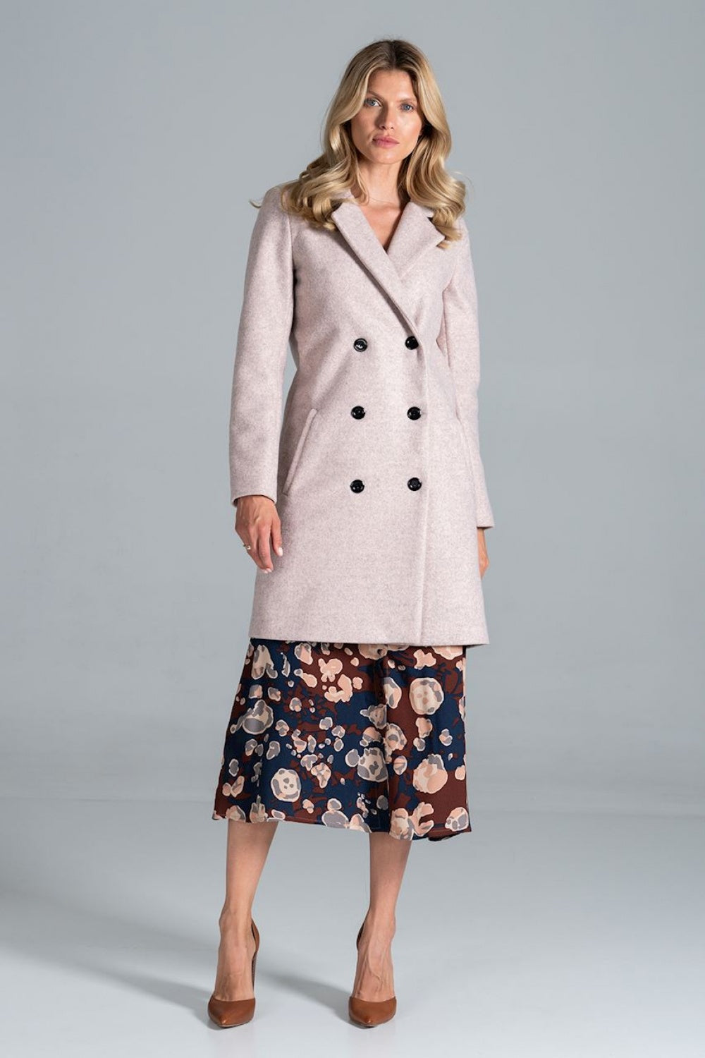 Coat M832 – Figl, Pink Melange – Coat