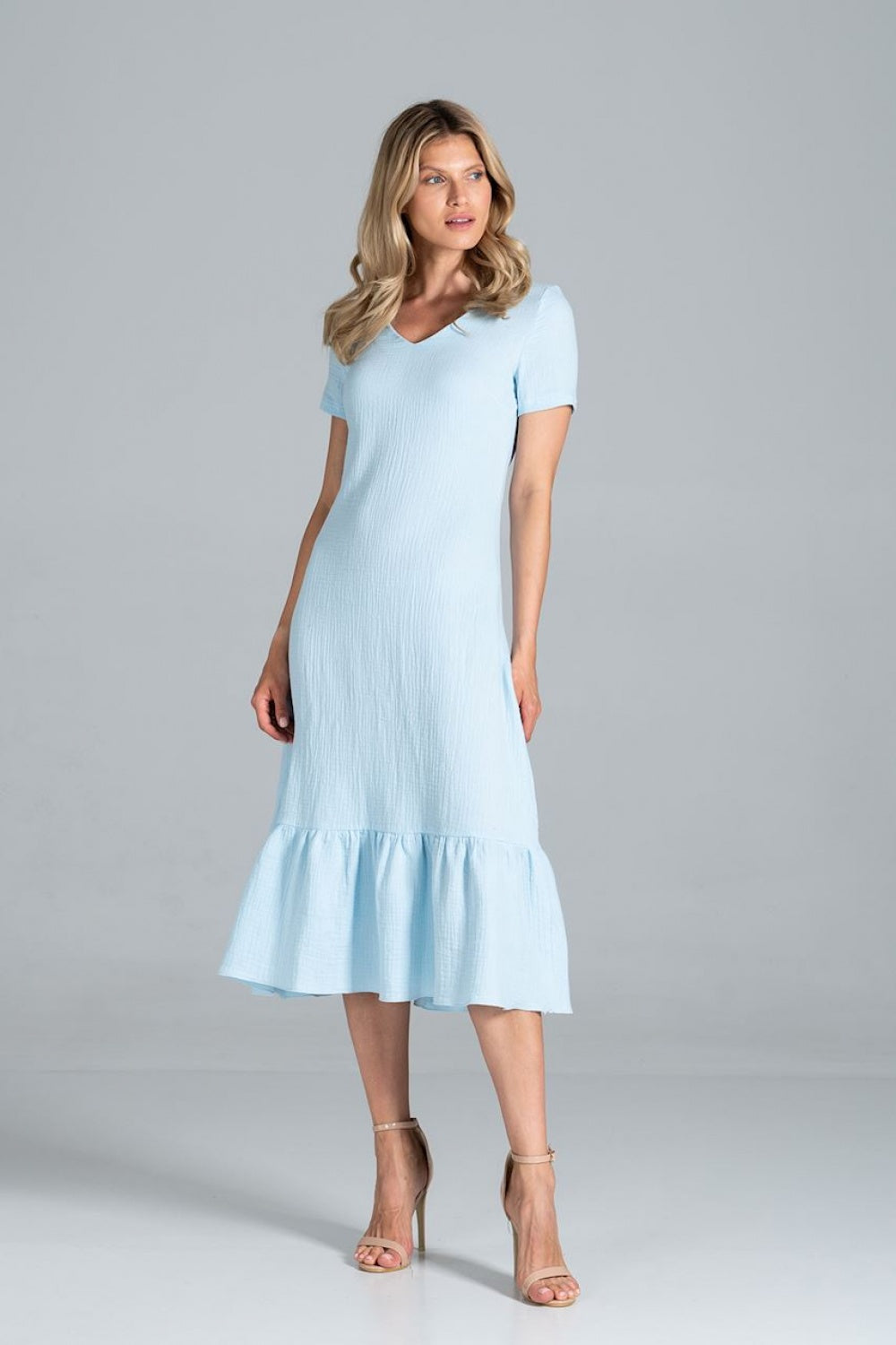 Day Dress M827 – Figl, Sky Blue – Day Dress – image 3