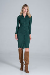 Day Dress M824 – Figl, Green – Day Dress – image 3