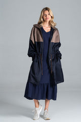 Coat M817 – Figl, Navy Brown – Coat – image 2