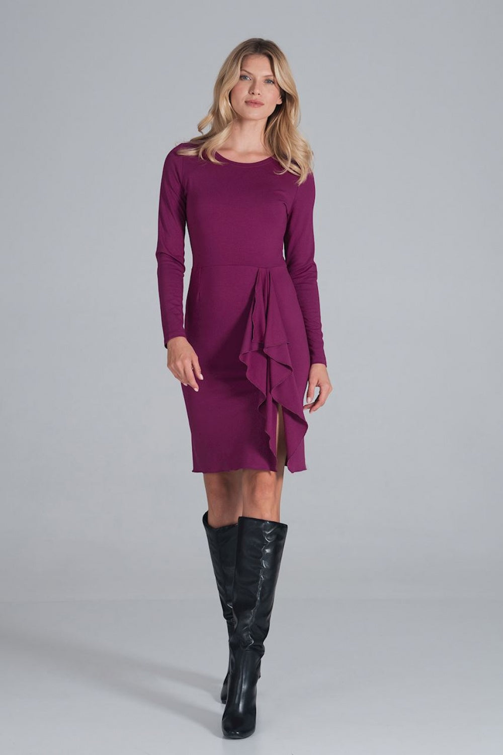 Cocktail dress M839 – Figl, Fuchsia – Cocktail Dress