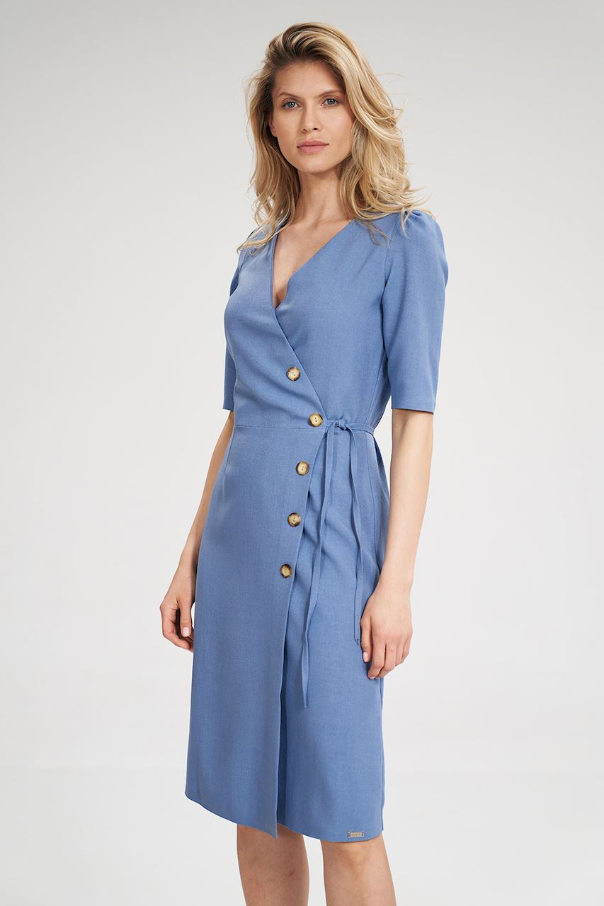 Day Dress M703 – Figl, Blue – Day Dress – image 4