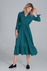 Day Dress M840 – Figl, Green – Day Dress – image 3