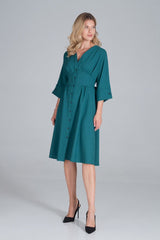 Day Dress M843 – Figl, Green – Day Dress – image 4