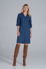 Day Dress M849 – Figl, Sapphire Blue – Day Dress – image 3