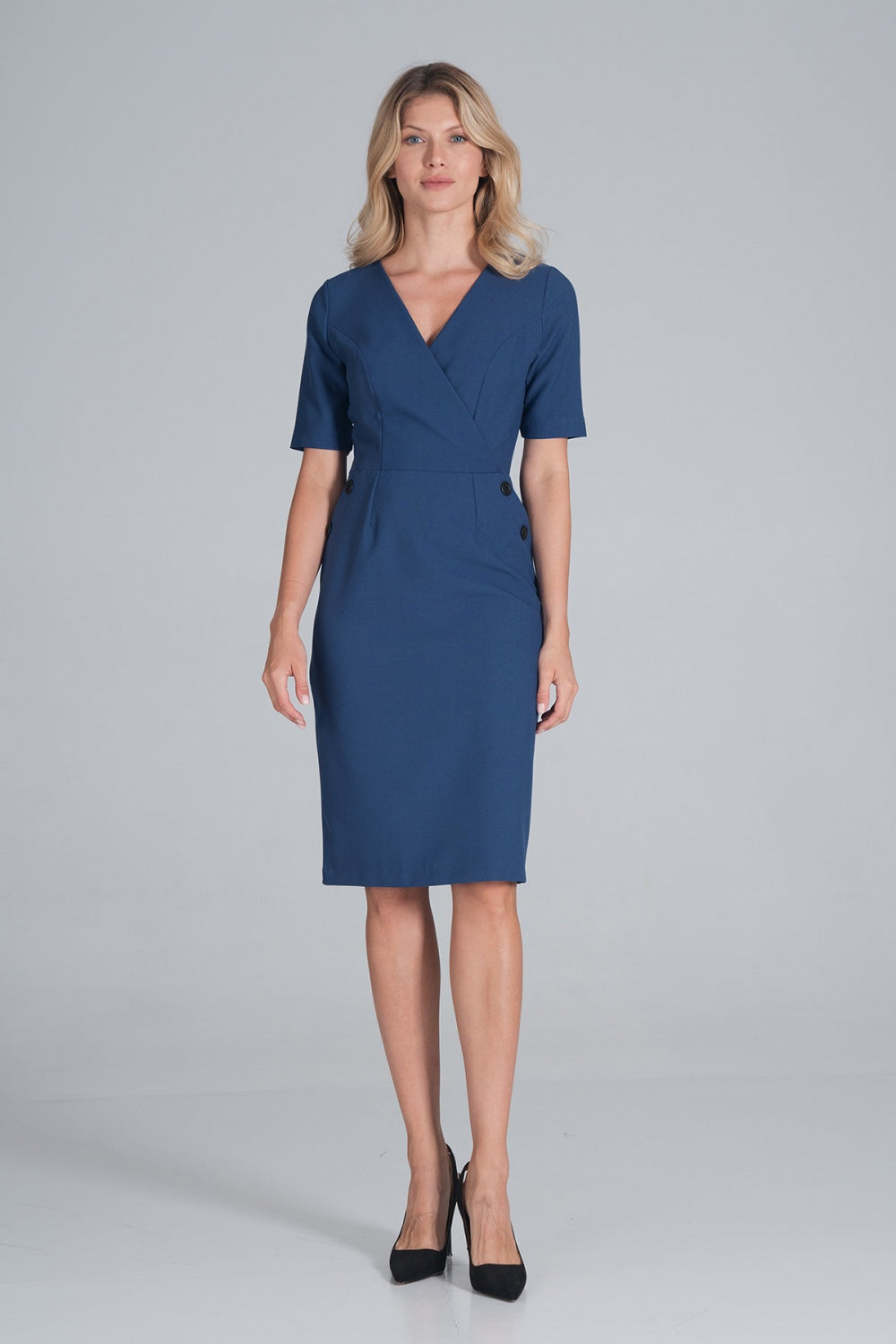 Day Dress M851 – Figl, Blue – Day Dress