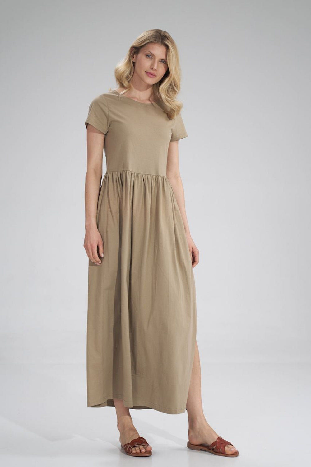 Day Dress M787 – Figl, Beige – Day Dress