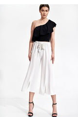 Women's Trousers M860 – Figl, Ecru – Pants – image 3