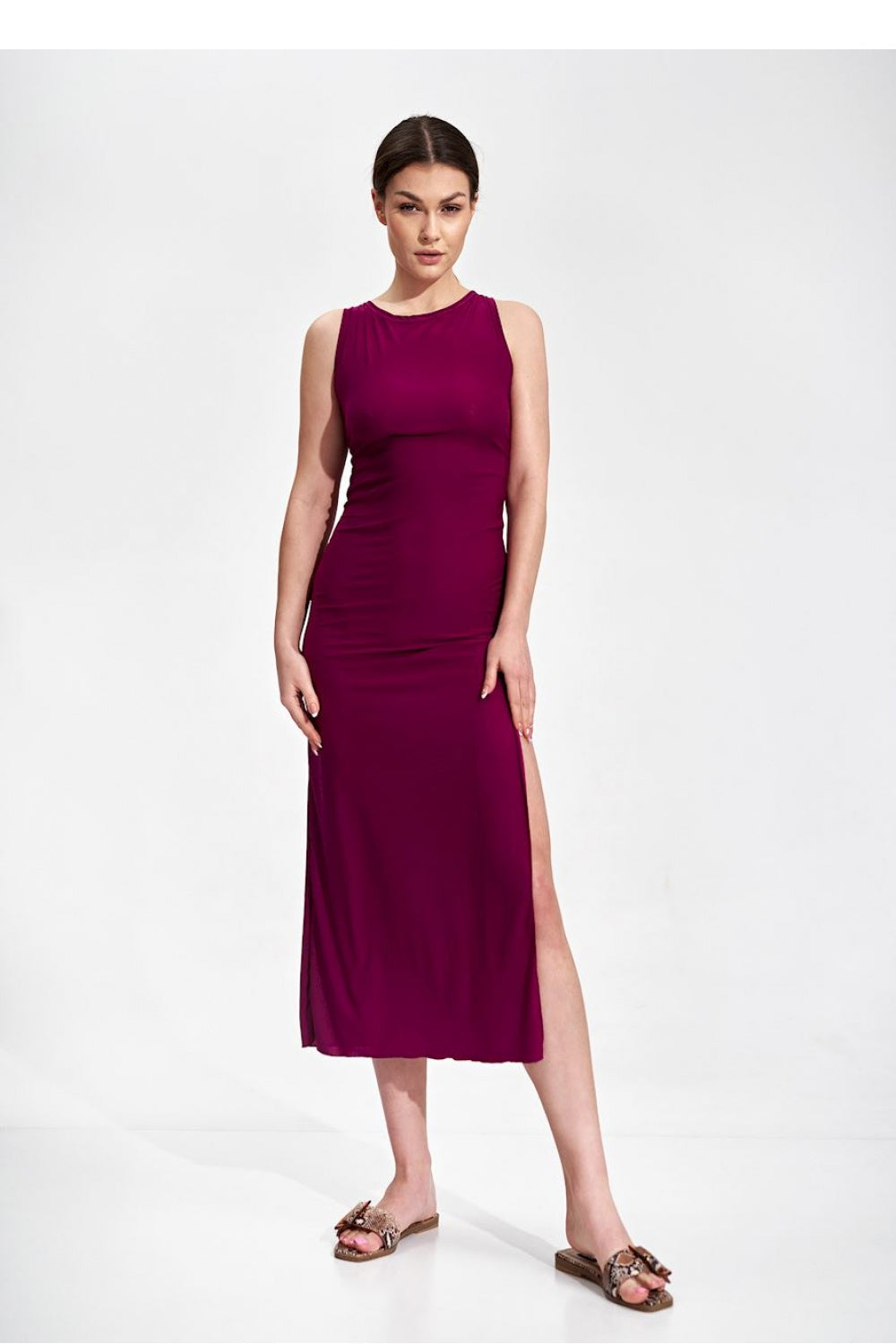 Day Dress M864 – Figl, Fuchsia – Day Dress – image 2