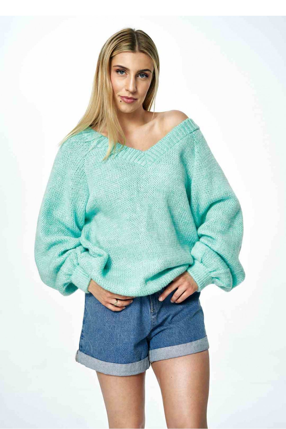 Jumper M898 – Figl, Mint – Jumper