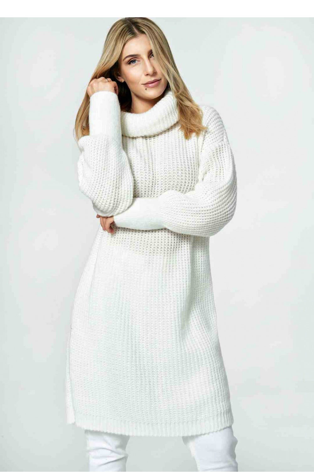 Long jumper M890 – Figl, Ecru – Jumper