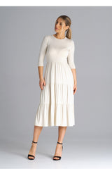 Day Dress M943 – Figl, Beige – Day Dress – image 2