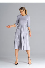 Day Dress M943 – Figl, Light Grey – Day Dress – image 3