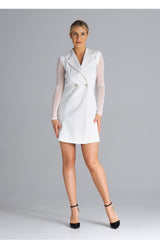 Short dress M937 – Figl, Ecru – Dress