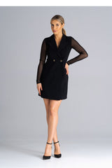 Short dress M937 – Figl, Black – Dress – image 2