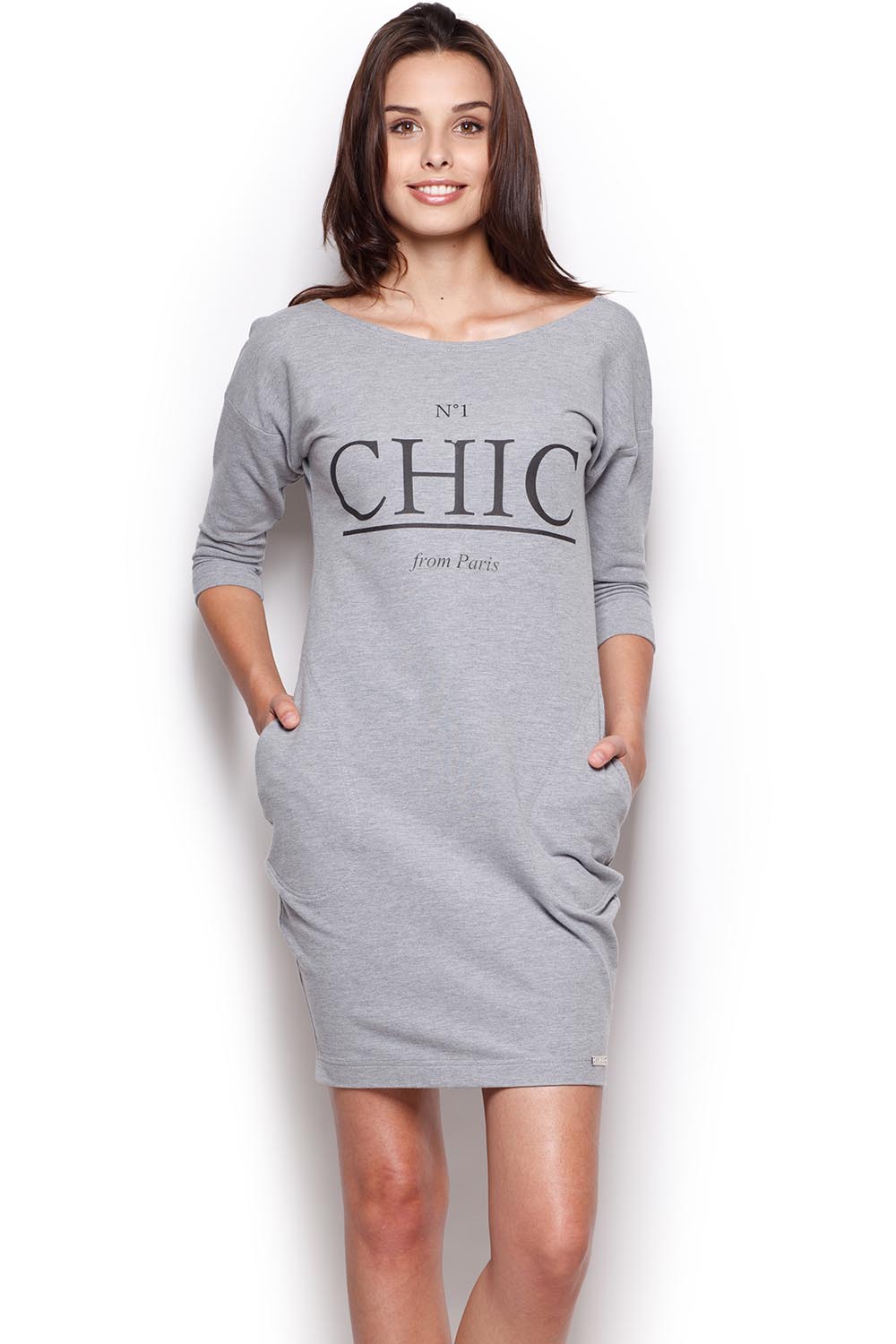 Day Dress 312 – Figl, Grey – Day Dress