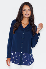 Shirt 385 – Figl, Navy – Shirt