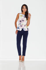 Women's Trousers 377 – Figl, Navy – Pants – image 2