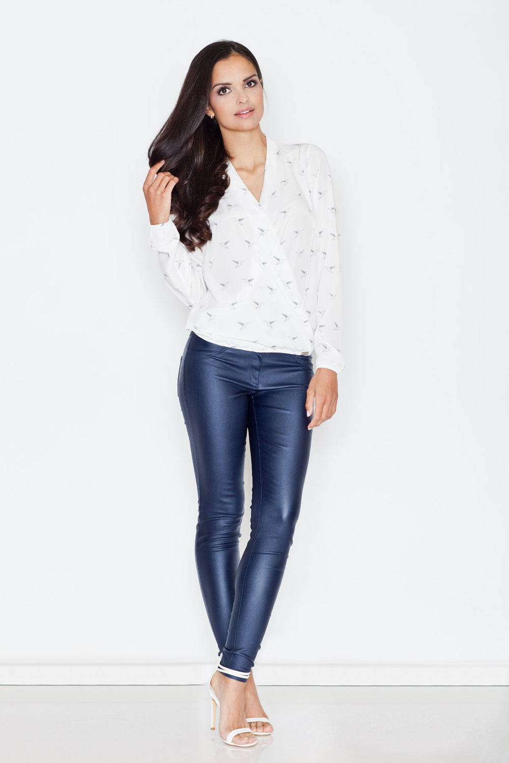 Blouse 371 – Figl, Ecru – Blouse – image 4