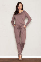 Women's Trousers 355 – Figl, Brown – Jumpsuit