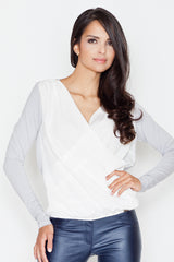 Blouse 375 – Figl, Dark Grey – Blouse – image 3