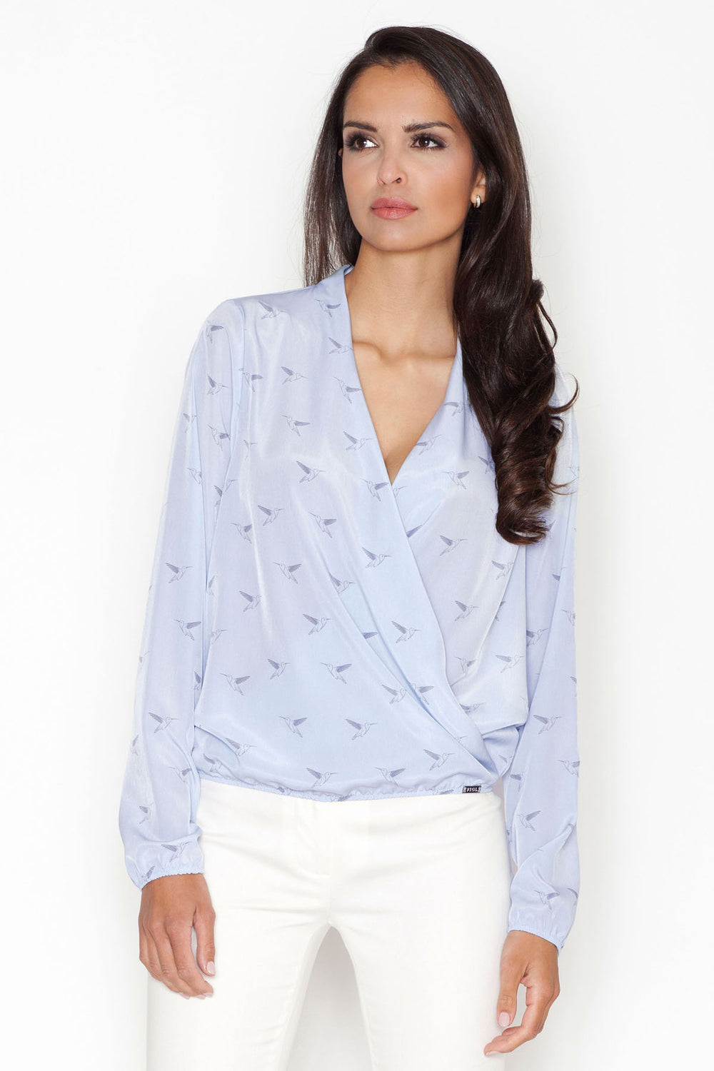 Blouse 371 – Figl, Blue – Blouse – image 3