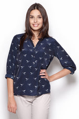 Long sleeve shirt 254 – Figl, Navy – Shirt – image 2